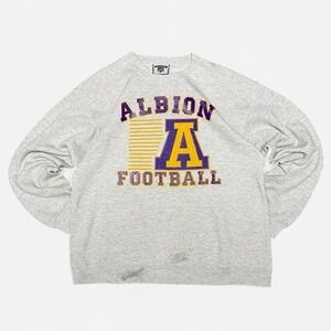 Vintage Albion college football purple and yellow crewneck sweatshirt